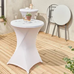 2er Set Party Stehtische + 2 Hussen