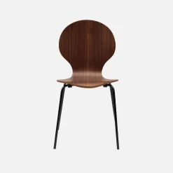 4er-Set Retro-Stühle, Holz und Sperrholz