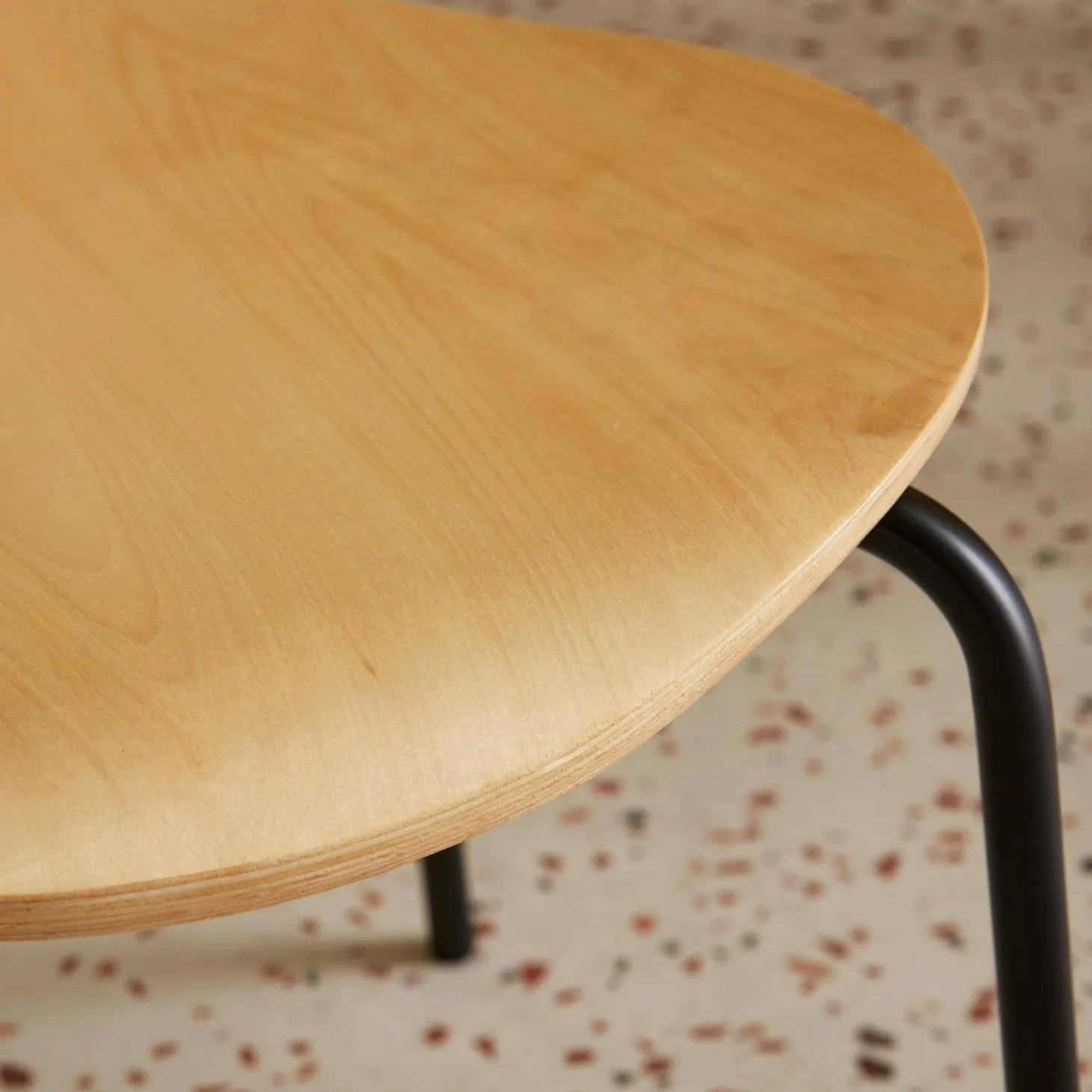 4er-Set Retro-Stühle, Holz und Sperrholz