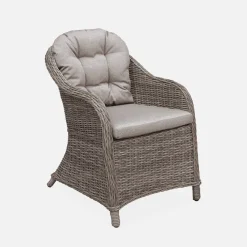 2er Set runde Sessel aus Polyrattan