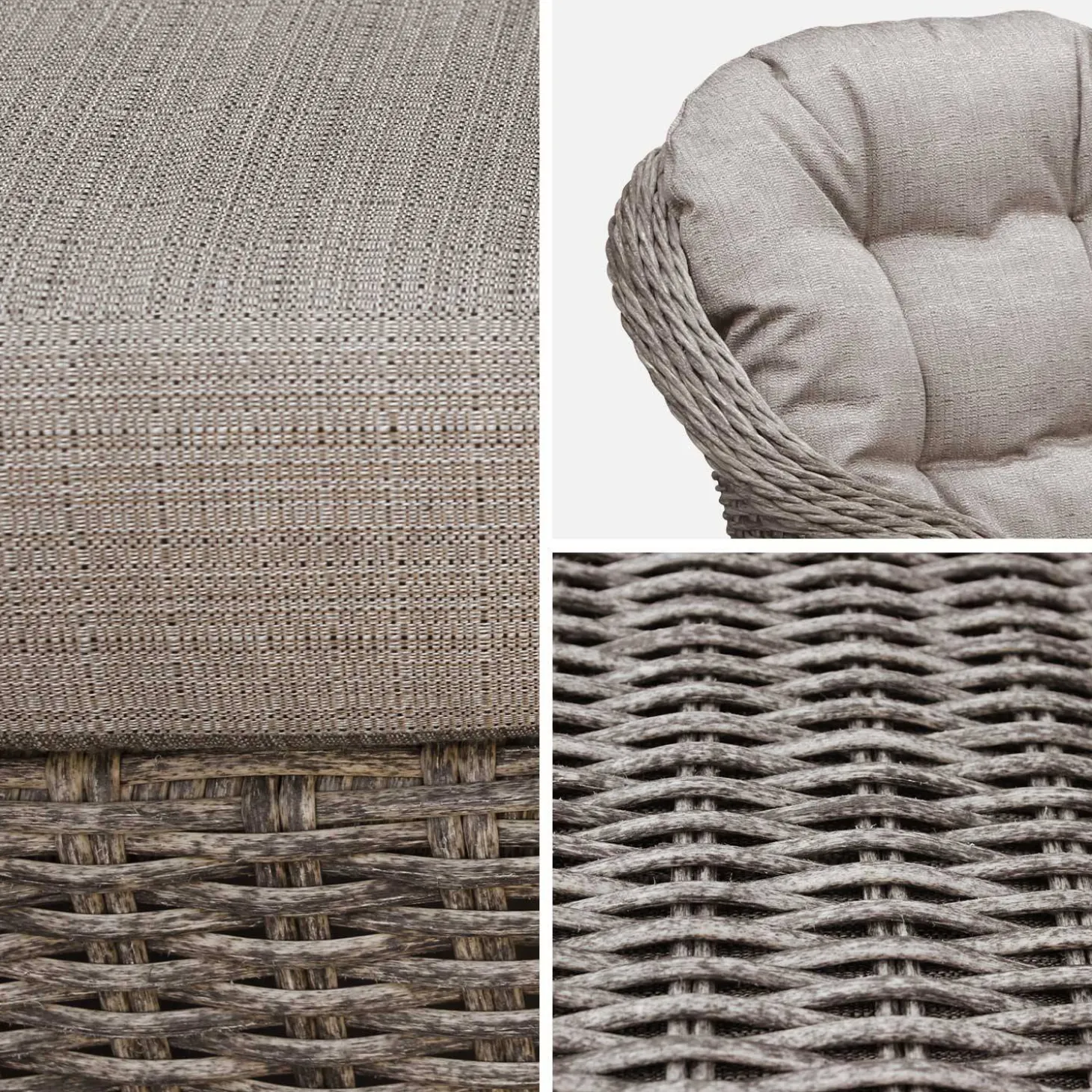 2er Set runde Sessel aus Polyrattan
