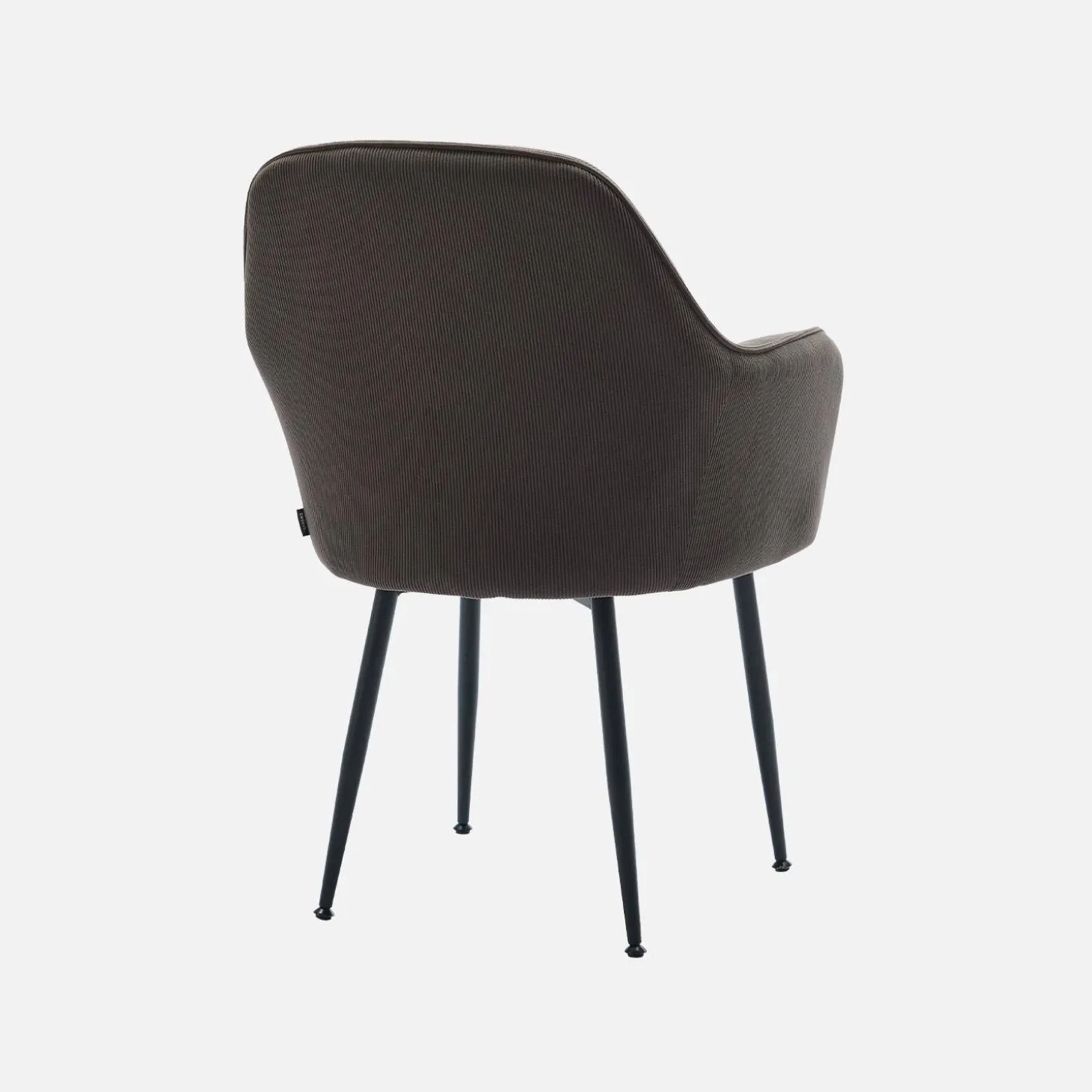 4er Set Samt Sessel mit Metallbeinen
