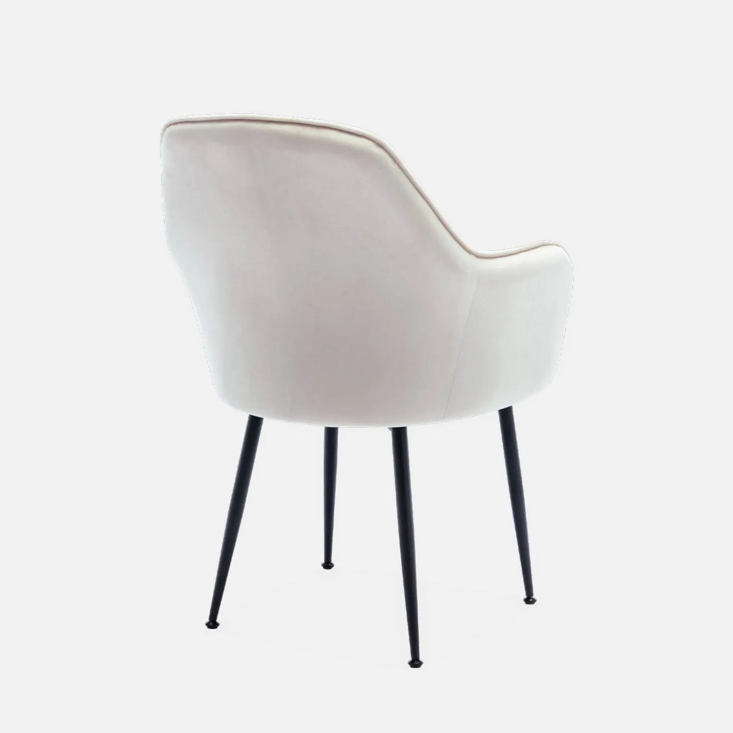4er-Set Samt-Sessel mit Metallbeinen