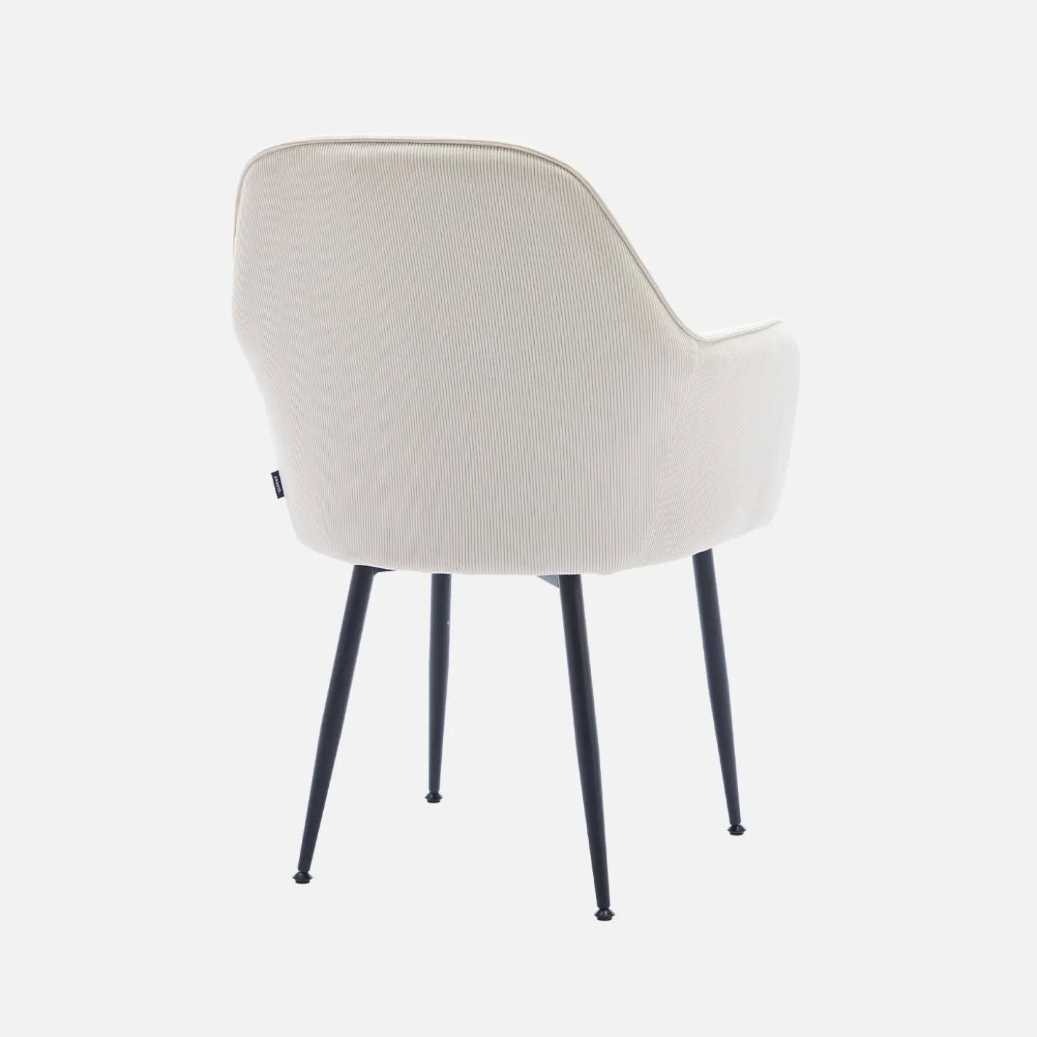 4er Set Samt Sessel mit Metallbeinen