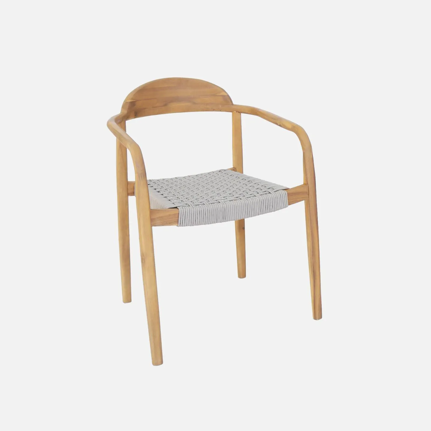 2er-Set Sessel aus Akazienholz mit Sitzfläche aus Polyrattan