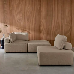 3er-Set Sessel Einsitzer für modulares Bouclé-Sofa