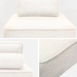 3er-Set Sessel Einsitzer für modulares Bouclé-Sofa