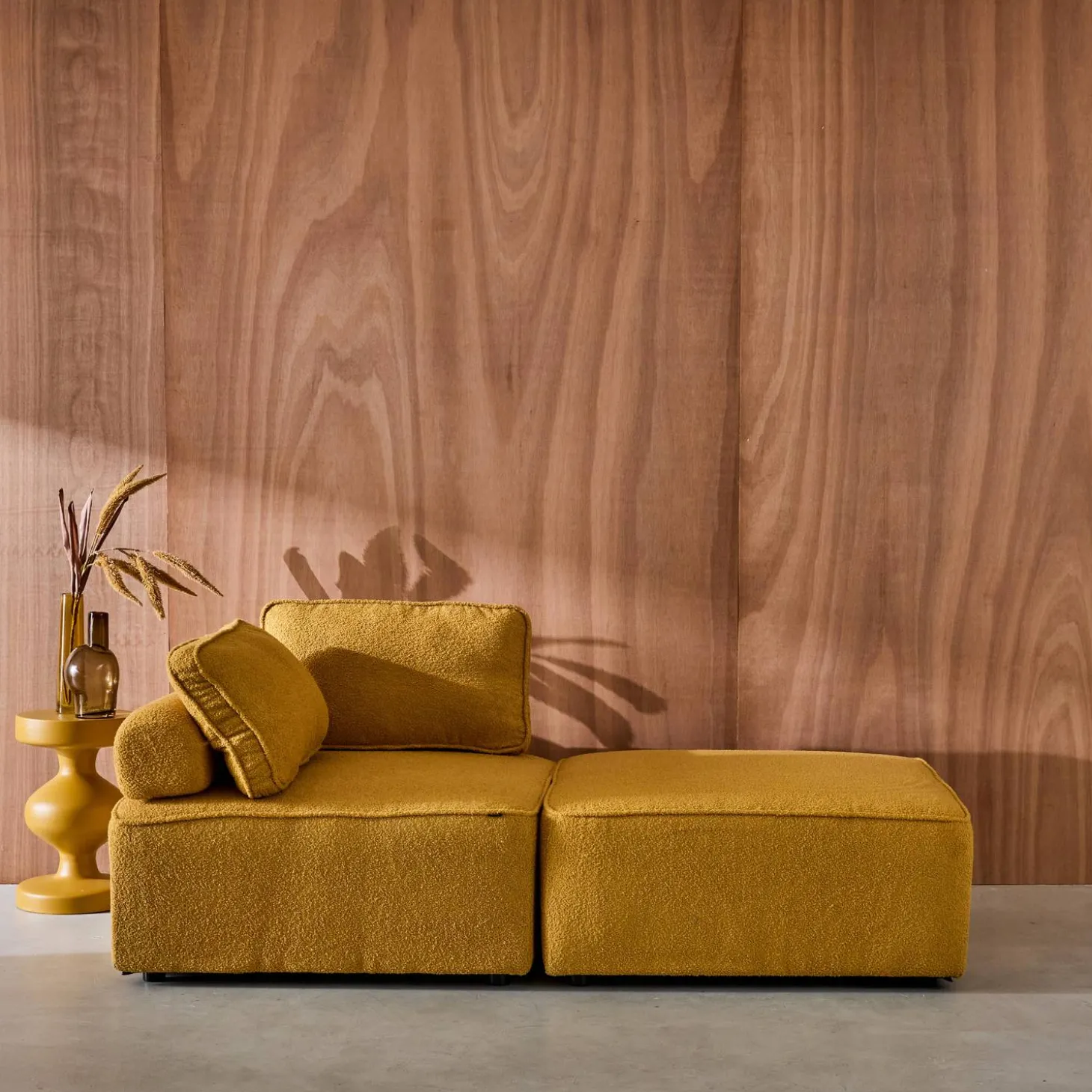 2er-Set Sessel Einsitzer für modulares Bouclé-Sofa