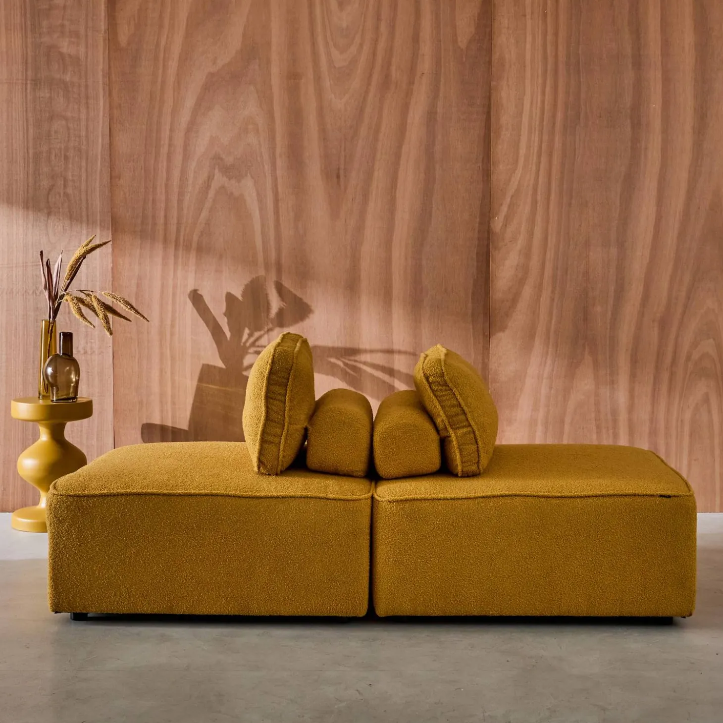 2er-Set Sessel Einsitzer für modulares Bouclé-Sofa
