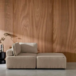 2er-Set Sessel Einsitzer für modulares Bouclé-Sofa