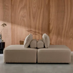 2er-Set Sessel Einsitzer für modulares Bouclé-Sofa