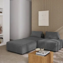 3er-Set Sessel für modulares Sofa Cordbezug