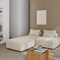 3er-Set Sessel für modulares Sofa Cordbezug