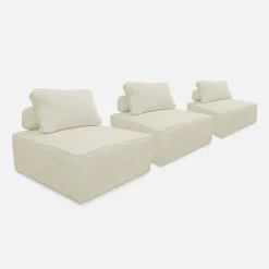 3er-Set Sessel für modulares Sofa Cordbezug