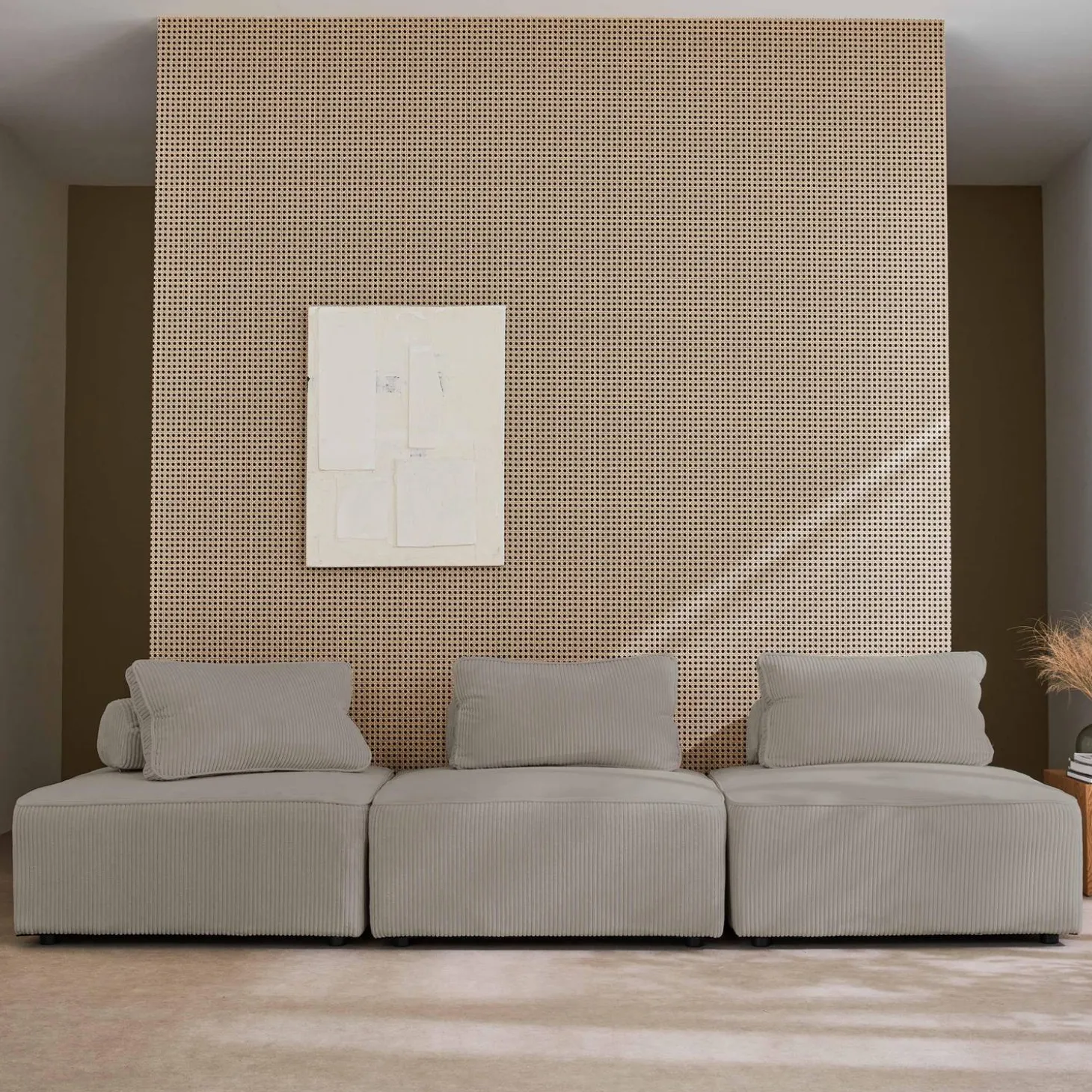 3er-Set Sessel für modulares Sofa Cordbezug