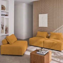 3er-Set Sessel für modulares Sofa Cordbezug