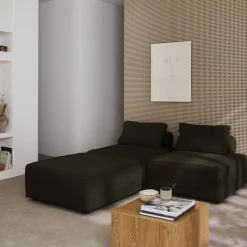 3er-Set Sessel für modulares Sofa Cordbezug
