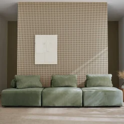 3er-Set Sessel für modulares Sofa Cordbezug