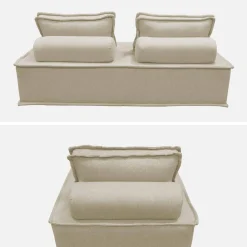 2er-Set Sessel für modulares Sofa, 3 Sitzplätze