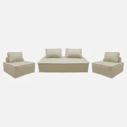 3er-Set Sessel für modulares Sofa, 4 Sitzplätze