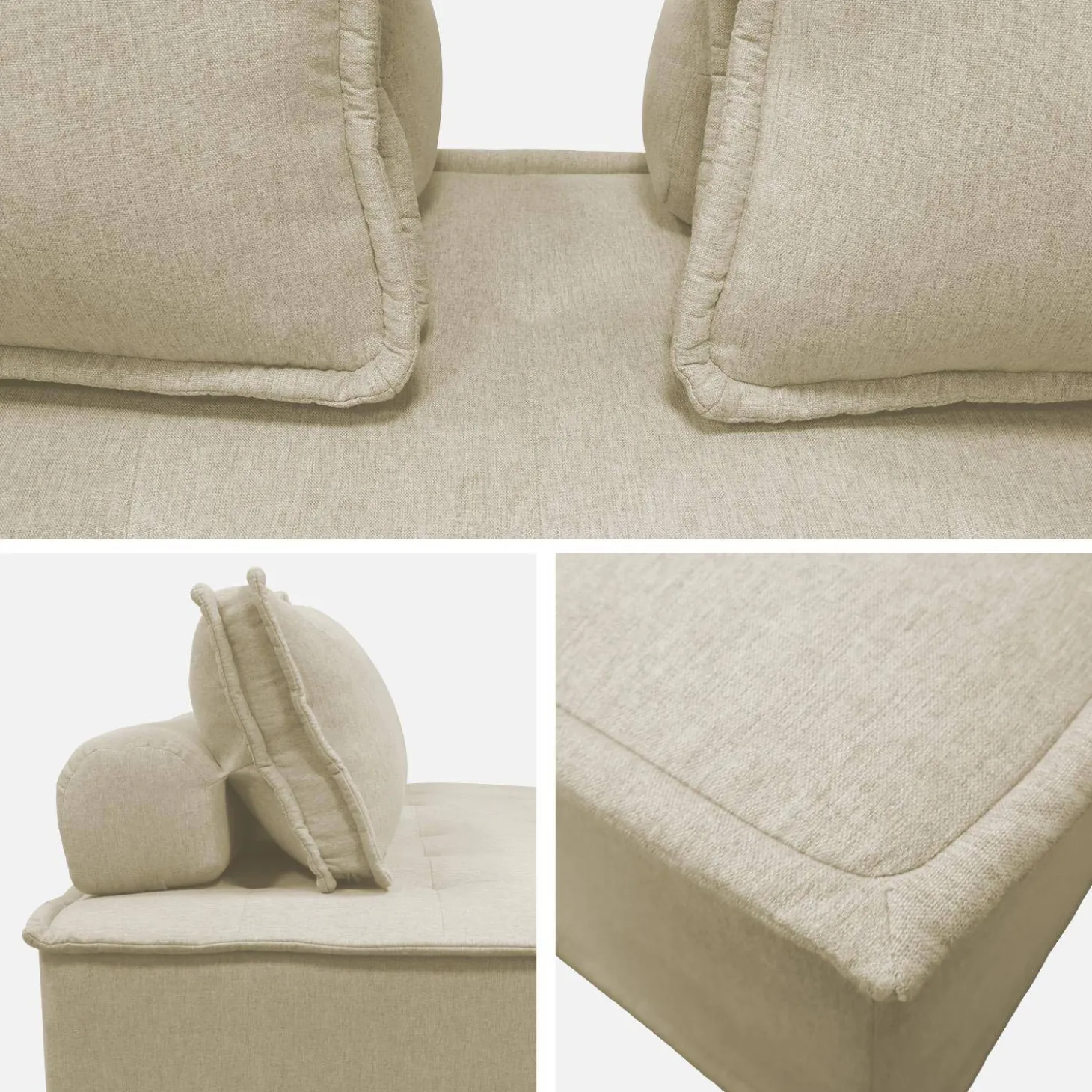3er-Set Sessel für modulares Sofa, 4 Sitzplätze
