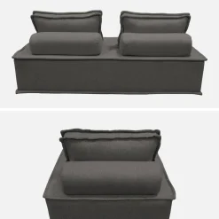 2er-Set Sessel für modulares Sofa, 3 Sitzplätze