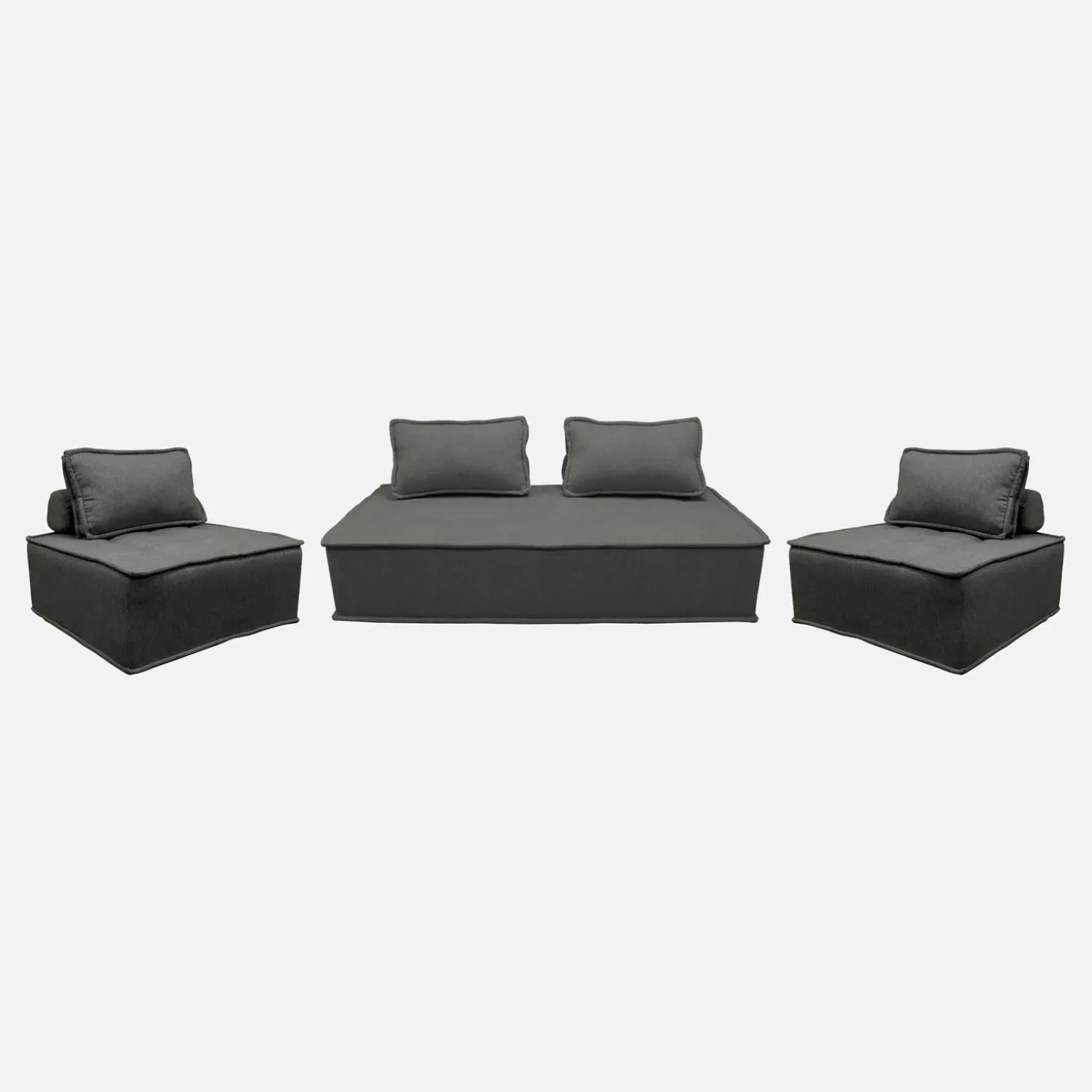 3er-Set Sessel für modulares Sofa, 4 Sitzplätze