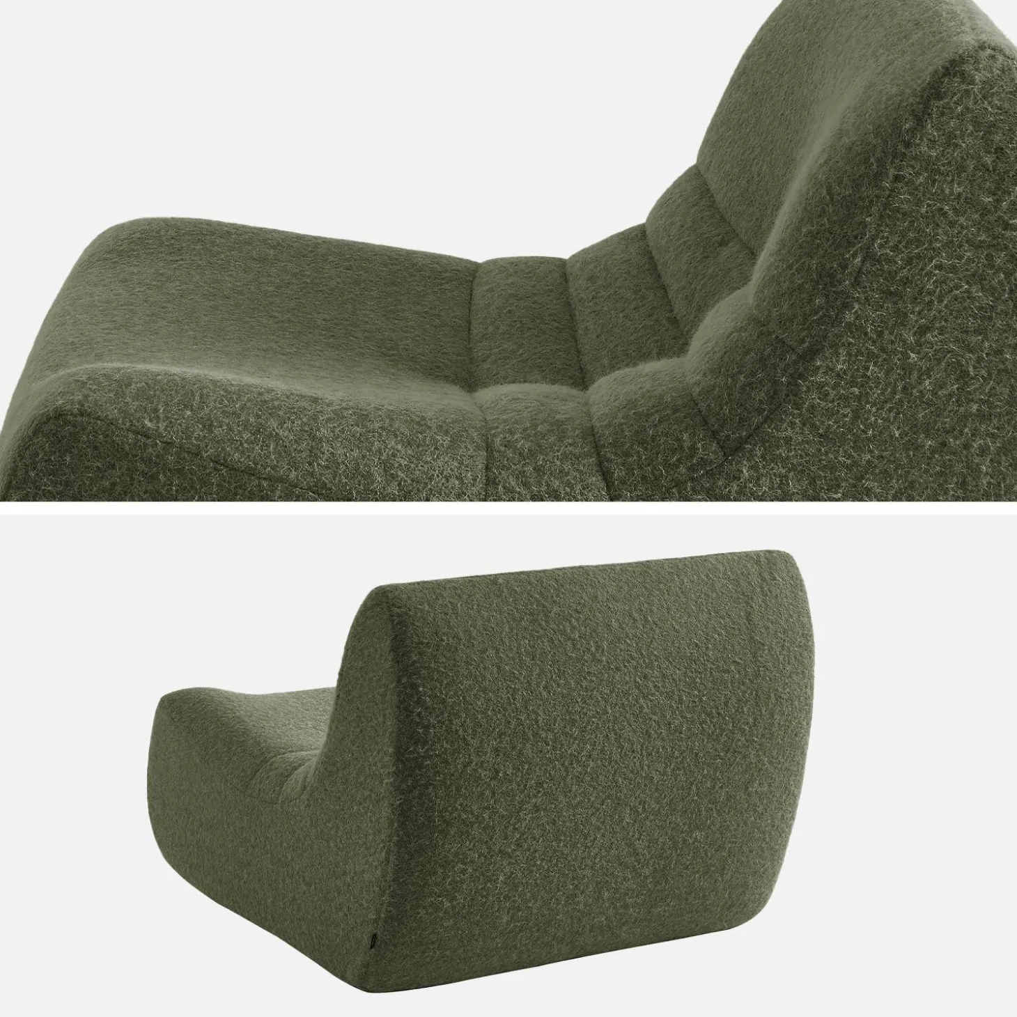 2er-Set Sessel mit Bezug im Alpaka-Look