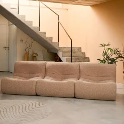 3er-Set Sessel mit Bezug im Alpaka-Look
