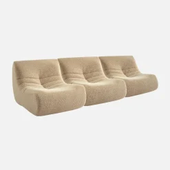 3er-Set Sessel mit Bezug im Alpaka-Look
