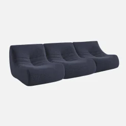 3er-Set Sessel mit Bezug im Alpaka-Look