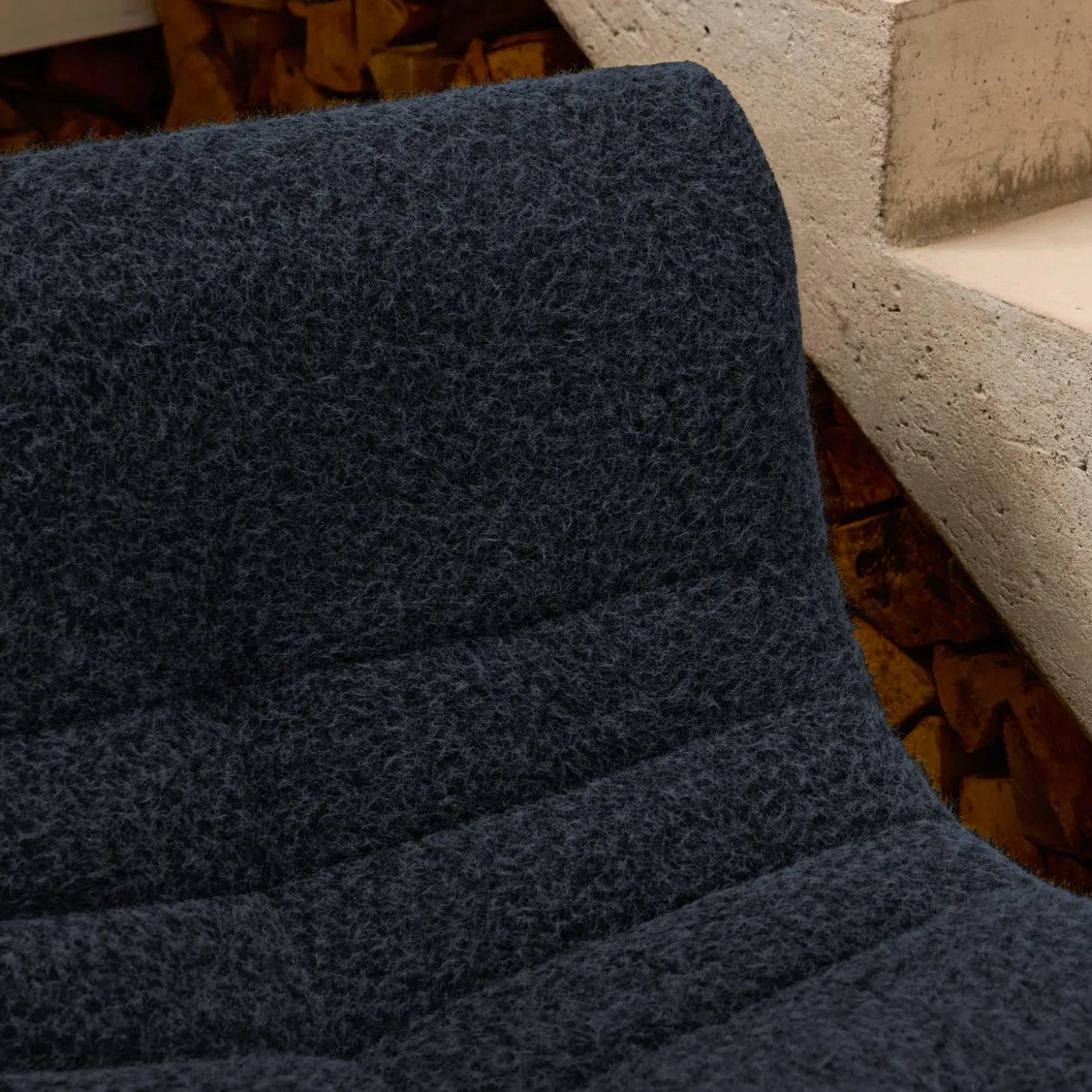 2er-Set Sessel mit Bezug im Alpaka-Look