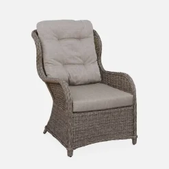 2er Set Sesseln Polyrattan und Aluminium - Barletta