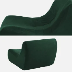 3er-Set Sessel ohne Armlehne mit wasserabweisendem Samtbezug
