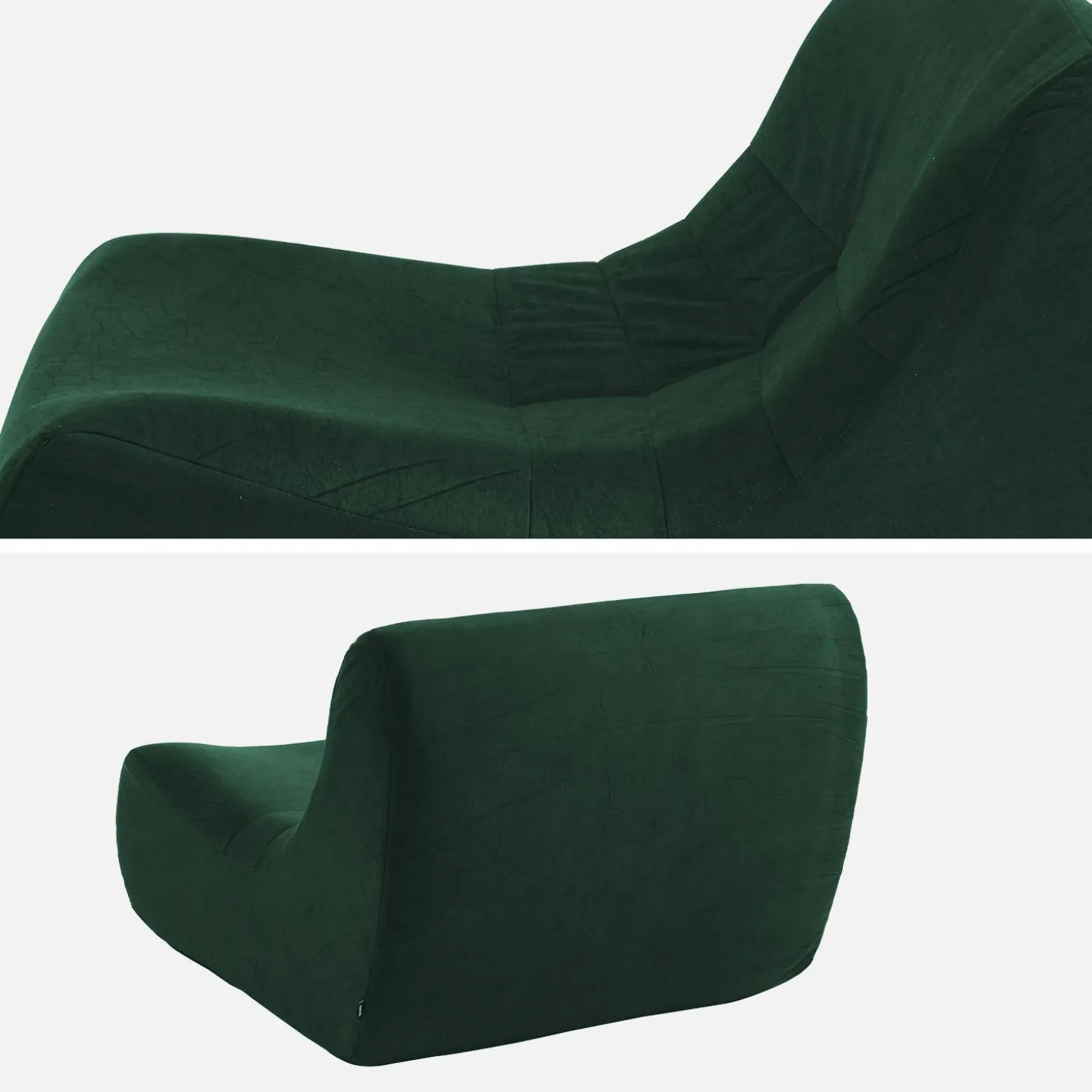 2er-Set Sessel ohne Armlehne mit wasserabweisendem Samtbezug