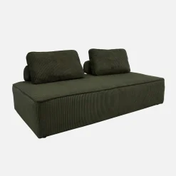 2er-Set Sessel und 2-Sitzer Sofa mit Cordbezug