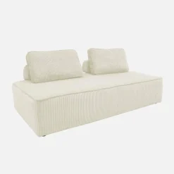 2er-Set Sessel und 2-Sitzer Sofa mit Cordbezug