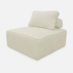 2er-Set Sessel und 2-Sitzer Sofa mit Cordbezug