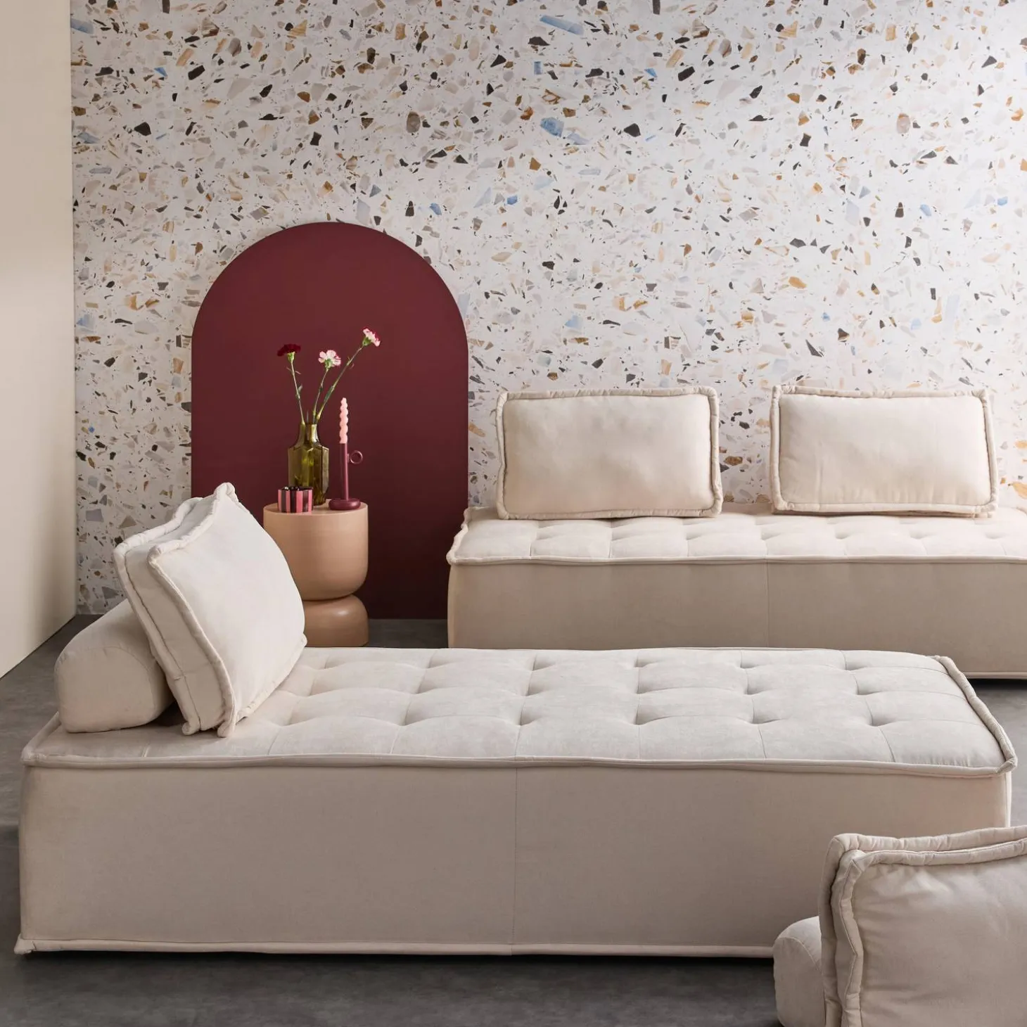 2er-Set 2-Sitzer Sessel für ein modulares Sofa