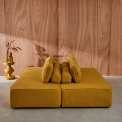 2er-Set 2-Sitzer Sofas mit Bouclé-Bezug für ein modulares Sofa