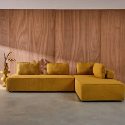 2er-Set 2-Sitzer Sofas mit Bouclé-Bezug für ein modulares Sofa