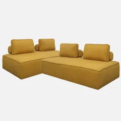 2er-Set 2-Sitzer Sofas mit Bouclé-Bezug für ein modulares Sofa