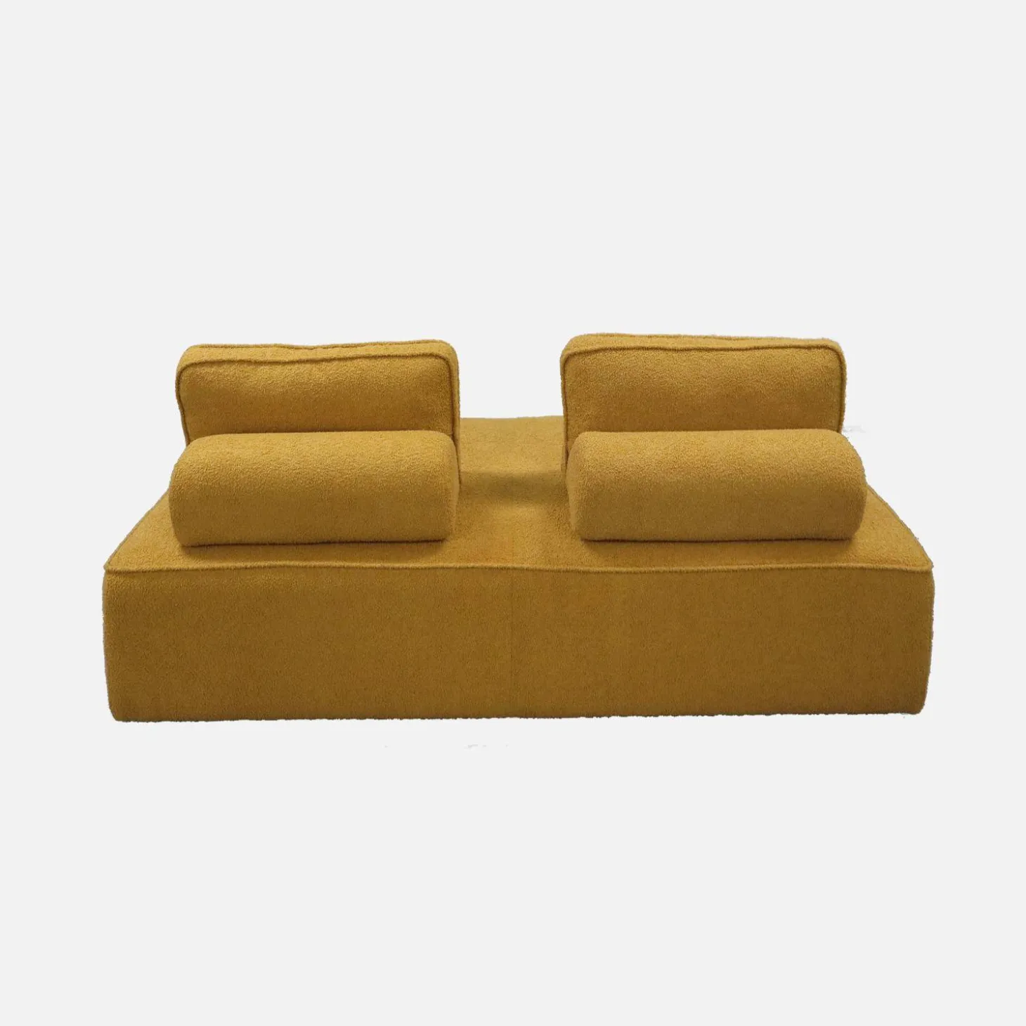 2er-Set 2-Sitzer Sofas mit Bouclé-Bezug für ein modulares Sofa