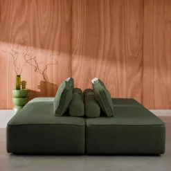 2er-Set 2-Sitzer Sofas mit Bouclé-Bezug für ein modulares Sofa