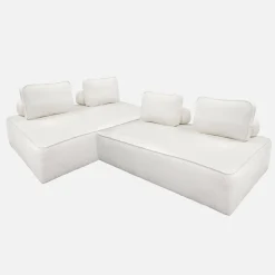 2er-Set 2-Sitzer Sofas mit Bouclé-Bezug für ein modulares Sofa