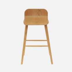 2er-Set skandinavische Barhocker aus Heveaholz