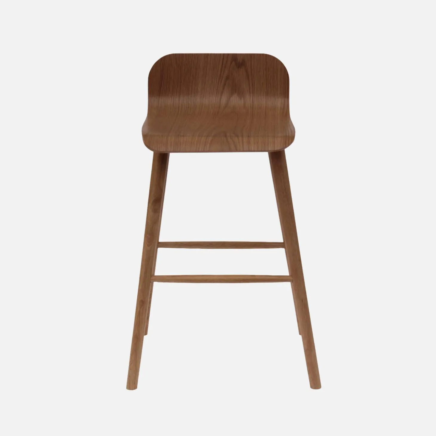 2er-Set skandinavische Barhocker aus Heveaholz