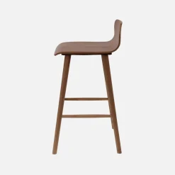 2er-Set skandinavische Barhocker aus Heveaholz