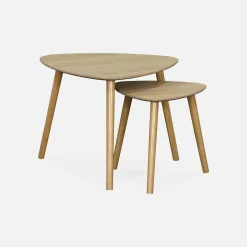 2er Set skandinavische Satztische aus MDF