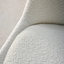 4er-Set skandinavische Stühle aus Buchenholz und strukturiertem Bouclé-Bezug